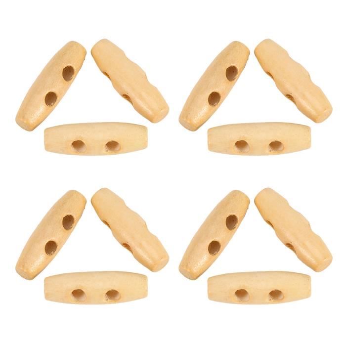 Qiilu boutons de couture à bascule en corne 50 pcs/Lot bouton en bois 2