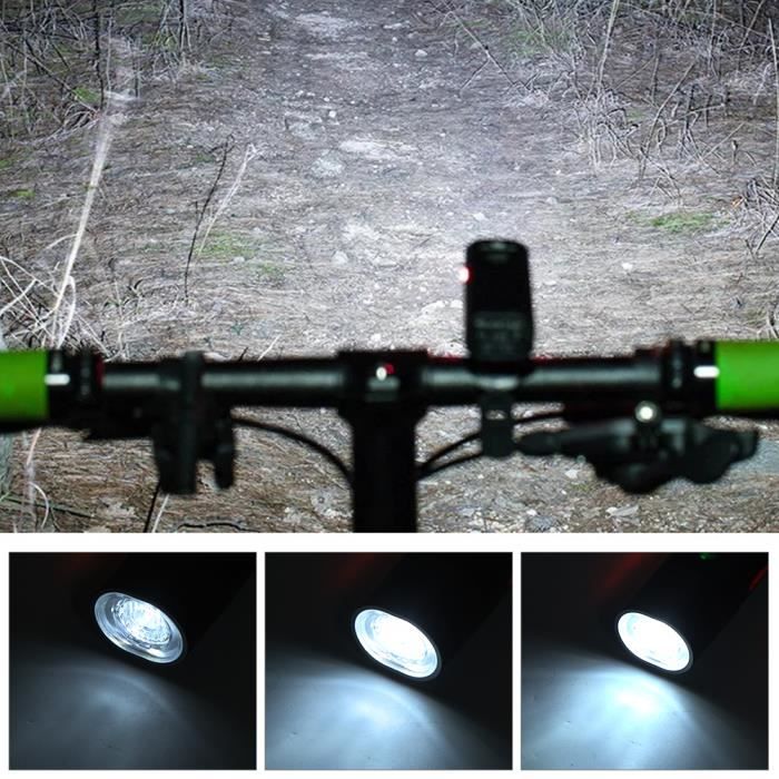 GOTOTOP Phare de vélo Extérieur étanche vélo vélo guidon lumière LED vélo avant lampe lampe de