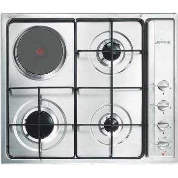 Table De Cuisson Mixte Gaz Vitrocéramique Electrolux Smeg Table Cuisson Mixte Gaz Electrique S63s Inox Achat Vente