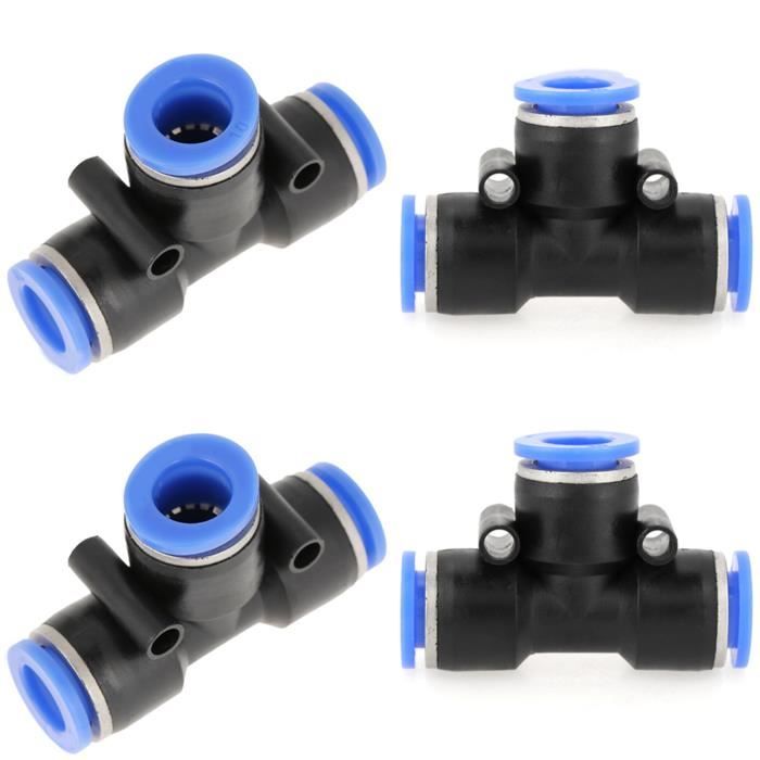 Connecteur Pneumatique Angle Droit 6mm Avec Valve Manuelle - Lot De 4 Pièces Contrôle Fluide