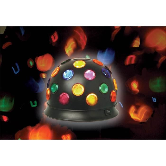 Boule Disco Rotative 15cm LED - Effets Lumière Continue Ou Musicale, Pour Fêtes