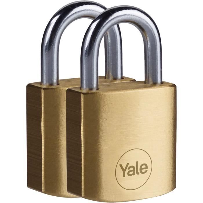 Yale Lot De 4 Cadenas Laiton 40 Mm - Anse Acier, 3 Clés