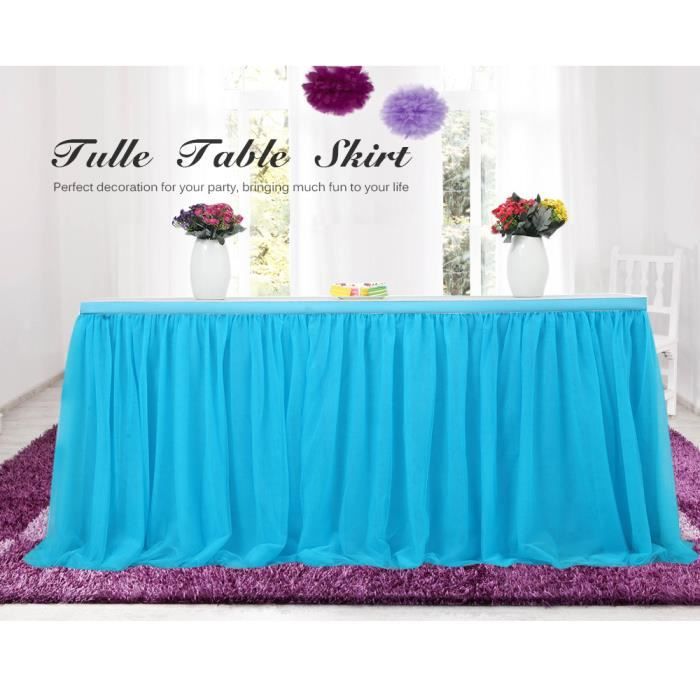 jupe de table bleu