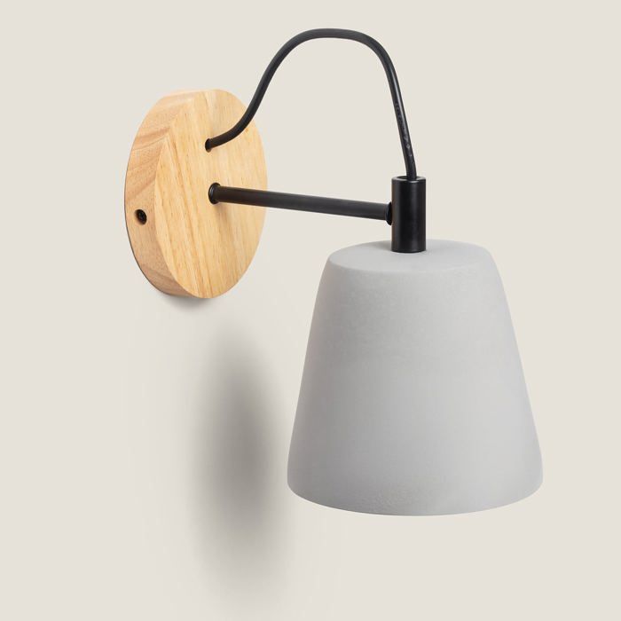 Lampe Murale Béton Luster Gris Pierre