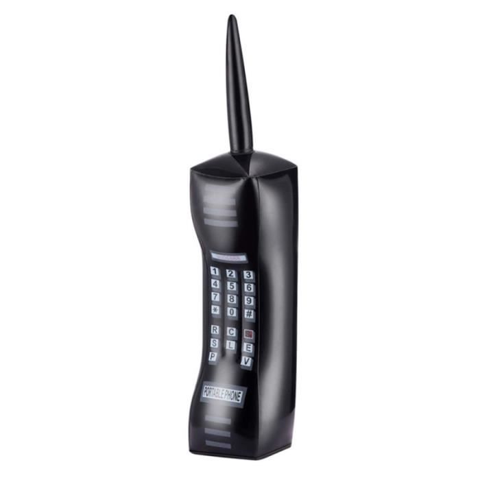 Téléphone Portable Gonflable Widmann – 77 Cm – Noir Avec Touches Blanches – Décoratif Et Amusant – Pour Soirées Et Déguisements