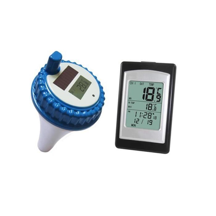 Thermomètre De Piscine Sans Fil IP68 Flottant Avec Capteur De Température - Écran LCD