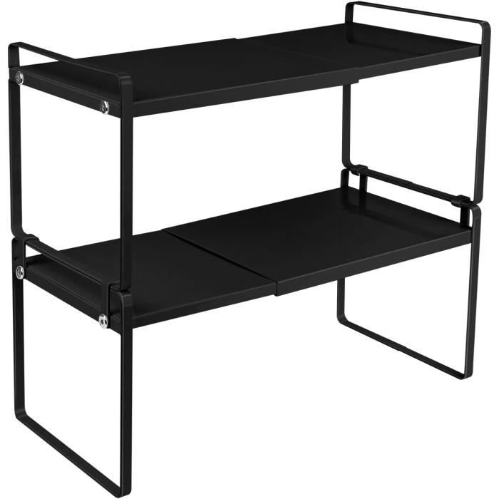 Étagère De Cuisine Extensible 2 Niveaux Sous Évier 36-60cm - Métal Robuste Blanc - Rangement Intelligent Belfoyer