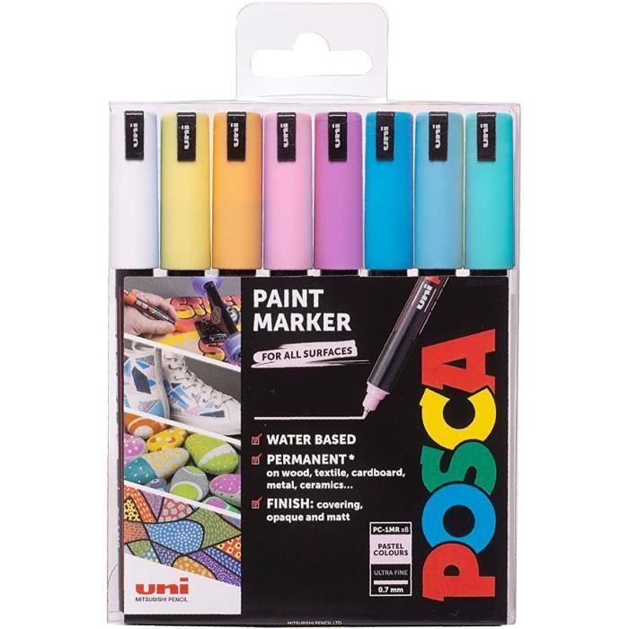 Marqueurs Peinture Permanents Pentel - Lot De 6 Couleurs, Pointe Fine - 7