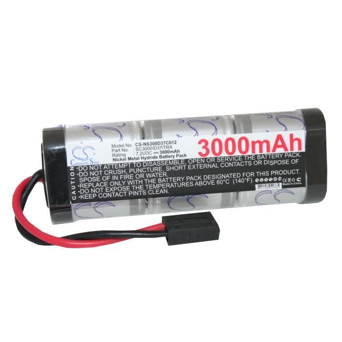 Batterie Pour Maquettes Ni Mh 3000mah 7 2v Avec Connecteur Trx Pour Maquettes Motorisees Voitures Helicopteres Avions Bateaux Achat Vente Accessoire Maquette Cdiscount