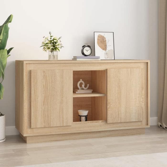 vidaXL Buffet Armoire Latérale avec Compartiments et Portes Meuble de Rangement Salon Salle de Séjour Intérieur Moderne 831880