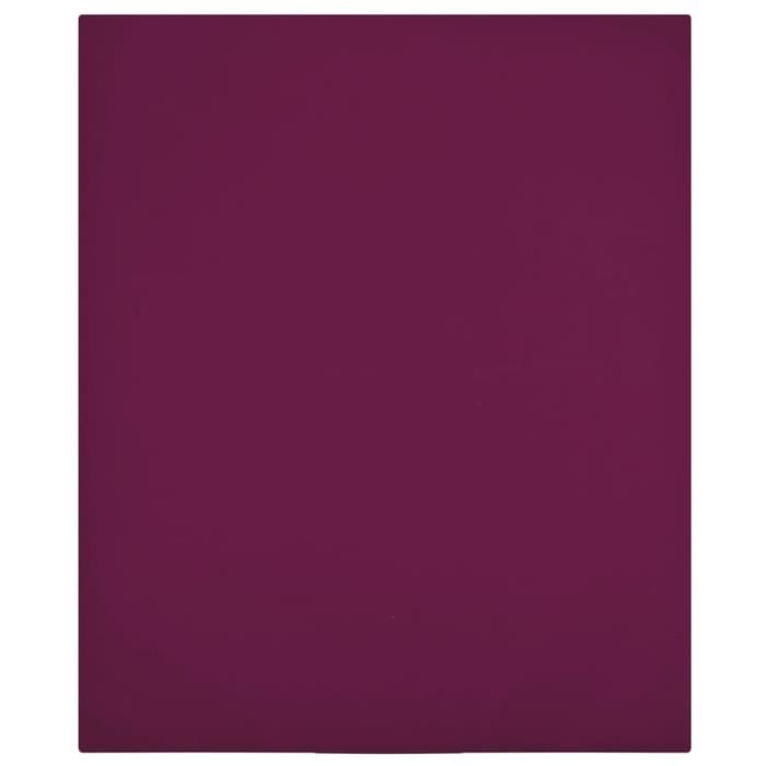 136256  vidaXL Drap-housse Jersey Bordeaux 160x200 cm Coton