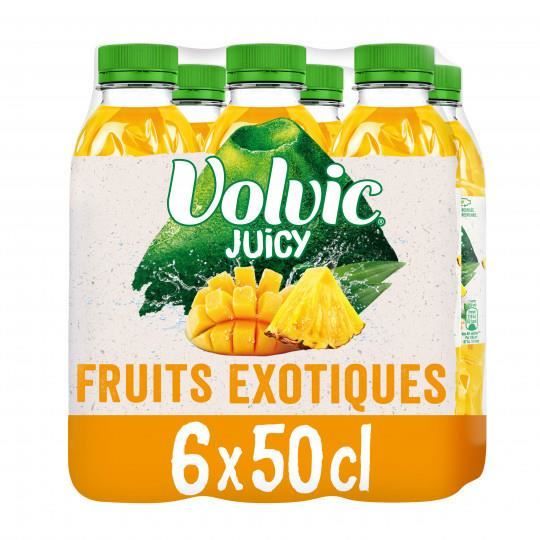 LOT DE 2 VOLVIC Juicy Eau aromatisée au jus de fruits exotiques