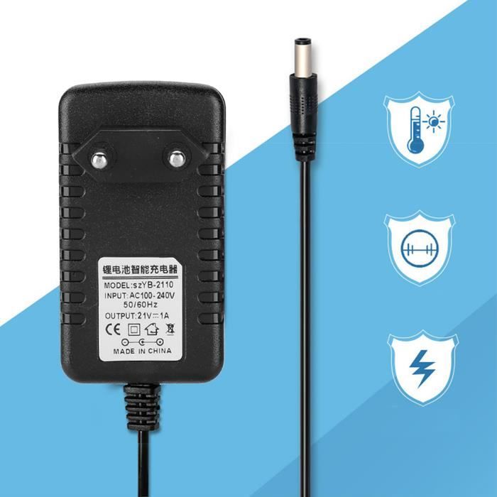Chargeur Batterie Lithium 29,4 V 2 A – Adaptateur Secteur EU 100-240 V – Pour Batteries Li-ion