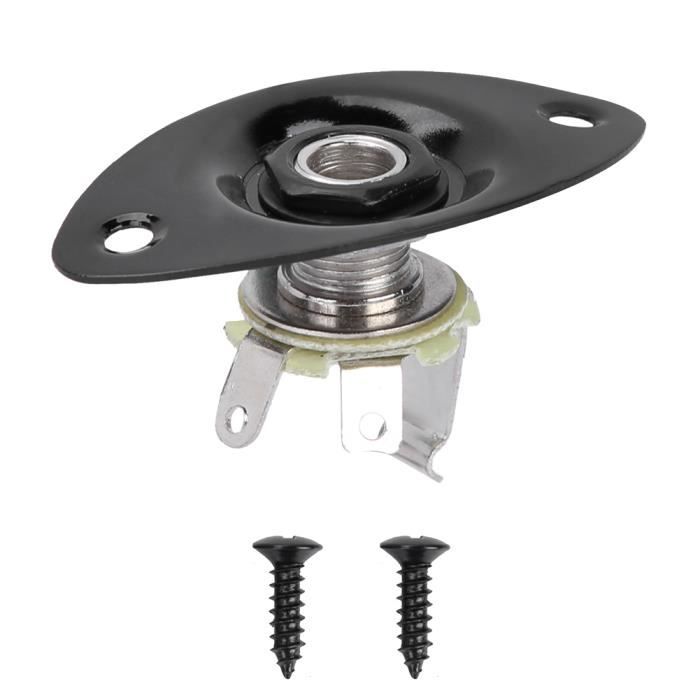 Prises D'entrée Guitare 1/4" - Lot De 2 - Jack Mono, Montage Panneau Doré - Pour Guitare, Basse, Pédale