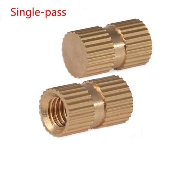 Duokon écrou Moleté à Un Trou M4 Écrou Moleté Intégré D'insertion En