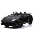 Lamborghini Aventador SV 12V Ride on Kids voiture électrique avec télécommande - Noir-1
