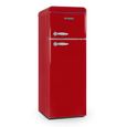Réfrigérateur 2 portes Vintage SCHNEIDER SCDD208VR - 211L (172+39) - Froid statique - 3 clayettes verre - Rouge-1