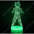 TD® 3D Lampes Illusions Dragon Ball Son Goku Lampe Veilleuse LED 7 Couleurs Télécommande Touch Mood Décoration Lamp de Table Cadeau-1