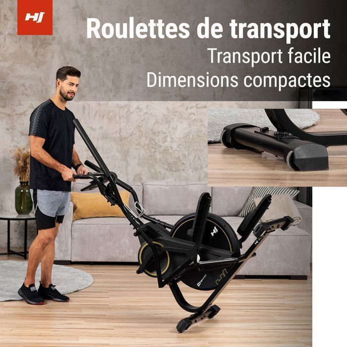 Stepper Velo Vélo elliptique et stepper 2en1, Hop-Sport HS-450B Dynamic, Masse d ...