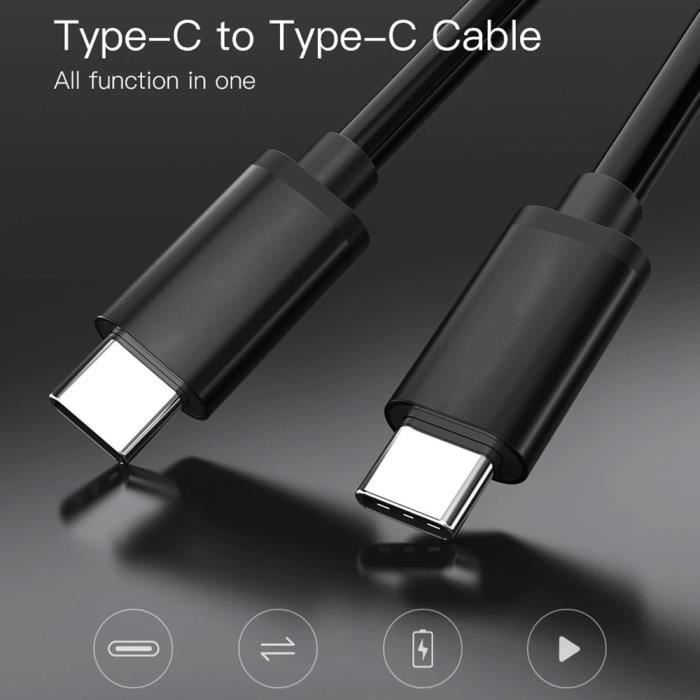 Câble USB-C pour Samsung Galaxy A54 A34 A14 A23 4G-5G - 1 Mètre - Blanc -  Charge Rapide [Lot de 3]