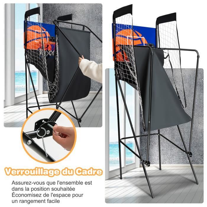 Basketball Arcade Game Indoor Extérieur Simple Shot Basketball Basketball  Hoop Et Stand Avec 3 Baskettes Sports Pour Enfants Jeu De Sport