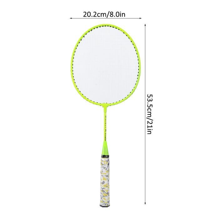 Kit de Raquette de Badminton avec 2 Balles Jeu de Sport Extérieur Jouet d'Enfant Garçons Filles