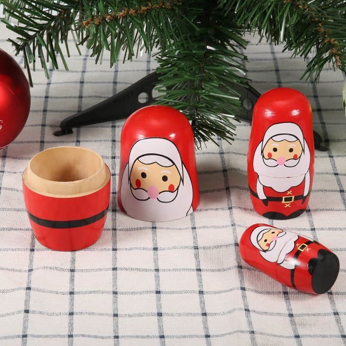 VICASKY 5 Ensembles De Poupée De Noël Poupées Gigognes Russes Poupé VICASKY 5 Ensembles De Poupée De Noël Poupées Gigognes Russes Poupé