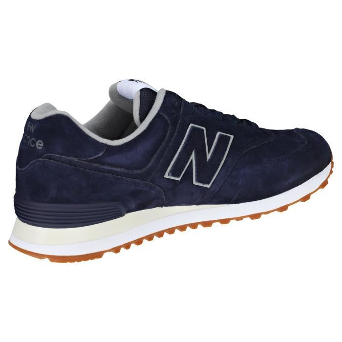 Baskets Homme New Balance Ml574 Pigsuede Pack Bleu fonce 41.5 EU Cuir Lacets Bleu fonce Cdiscount Chaussures