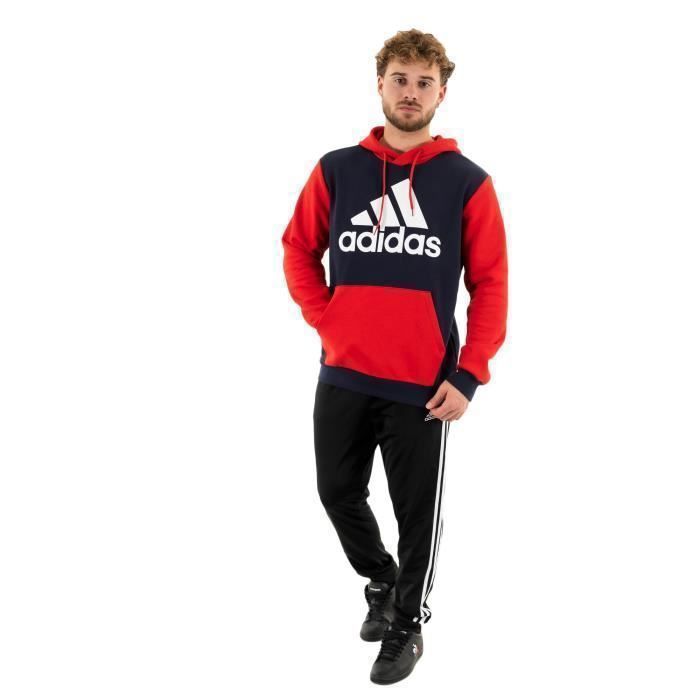 Sweat a capuche adidas originals pour homme modele BL FL HD couleur rouge