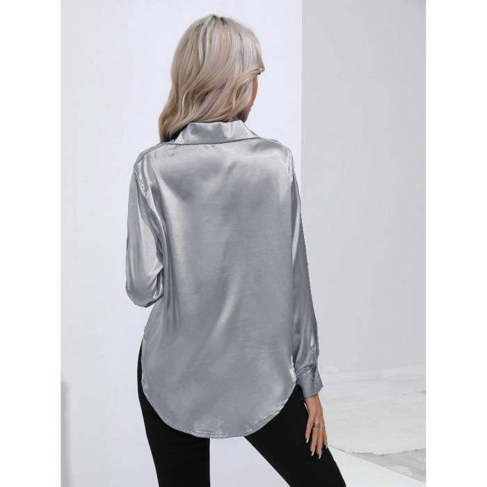 Chemisier argenté femme best sale
