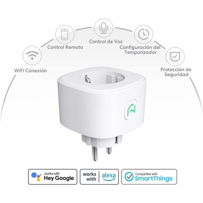 Prise Connectée WiFi Eightree – Lot De 4, Compatible Alexa Et Google, Type F