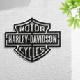 Décoration Murale en Métal Harley Davidson, Art Mural de Harley, Décoration de garage Harley Davidson, Bouclier en métal 35 x 27 cm-2