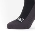 Chaussettes longueur genou imperméables et respirantes SealSkinz pour temps froid, noir/gris, XL-2