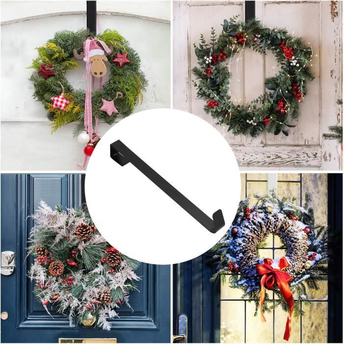 Cintre magnétique pour couronne de Noël sur la porte en acier - Sécurise  les couronnes et les décorations sur la porte en acier - Pour couronne de