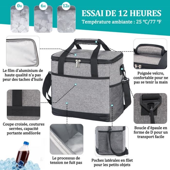 Lifewit 15L (24 Canettes) Sac Isotherme - AXIMÈ