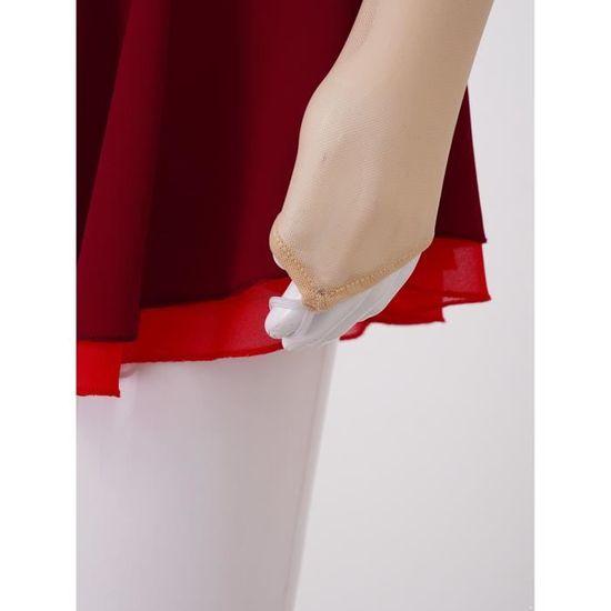 Robe Patinage Artistique Fille – Justaucorps Manches Longues Avec Strass | Pour Danse, Gym, Spectacle (6 à 16 Ans) - 11