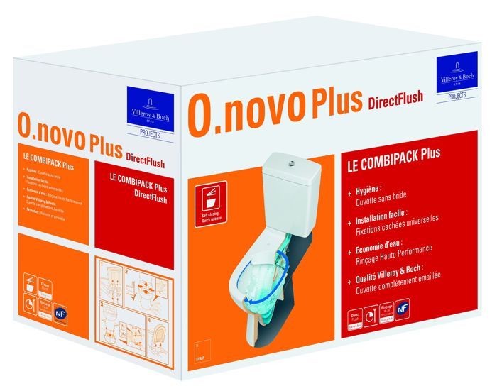 VILLEROY BOCH Pack WC O.novo sans bride sur pied sortie
