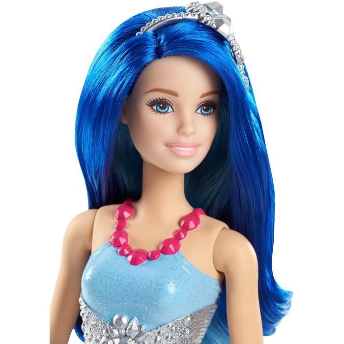 Barbie sirene cheap cheveux bleus