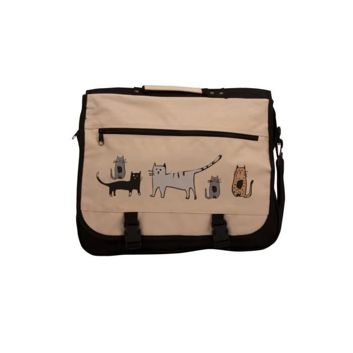 Sac bandoulière motif chat outlet