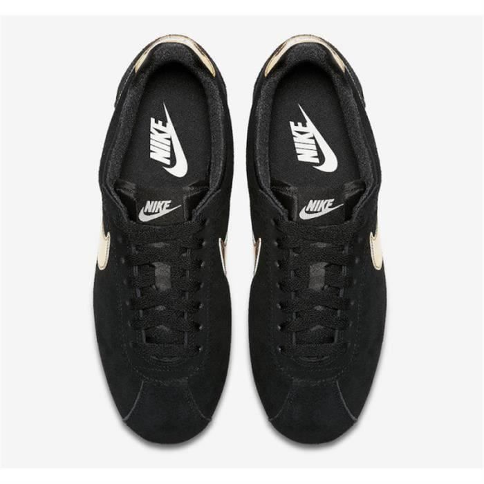 Nike Cortez Metallic Gold 902856 014 Chaussures Homme Femme Black gold Cdiscount Chaussures