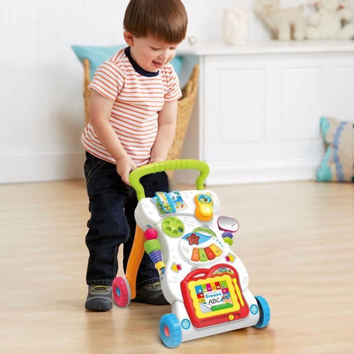 PIMPIMSKY Trotteur bébé pliable Jouet de marcheur musical chariot réglable  à vitesse pour bébé marche apprentissage - Cdiscount Puériculture & Eveil  bébé