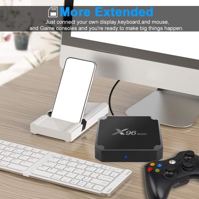 Box Android TV 4K - 2 Go RAM, 16 Go ROM, WiFi 2.4/5G, Ethernet - Compatible IPTV, Streaming, Jeux