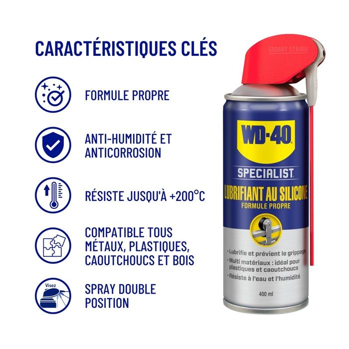 Spray Lubrifiant à L'huile De Silicone 200 Ml - Lubrification Et Protection Imperméable Pour Chaînes, Charnières, Boulons