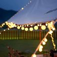 Guirlande solaire LED 10m, 40 lumières, camping tente lampe solaire d’extérieur pour les fêtes de noël et les fêtes féeriques-3