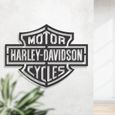 Décoration Murale en Métal Harley Davidson, Art Mural de Harley, Décoration de garage Harley Davidson, Bouclier en métal 35 x 27 cm-3