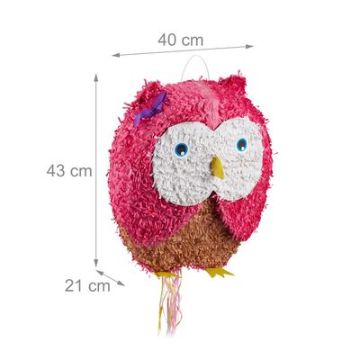 Relaxdays Pinata A Suspendre Hibou Chouette Pour Enfants A Remplir Anniversaire Jeux Decoration Rose Cdiscount Jeux Jouets