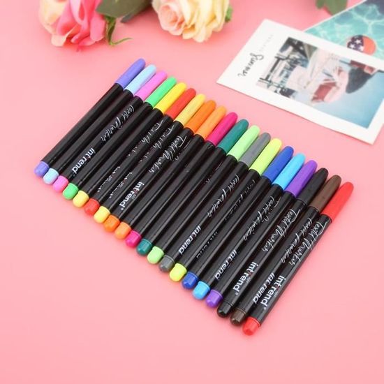 Feutres Coloriage 48 Couleurs /à Double Pointe Feutres Pinceaux Aquarelle Stylos Pointe Fine pour Dessin pour Dessin Coloriage Bullet Journal Marqueurs