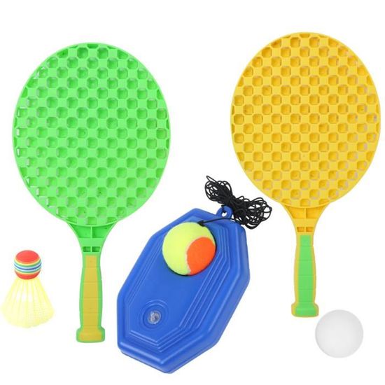 Ensemble de raquettes de tennis de divertissement 6 en 1 Ensemble  d'entraînement de badminton intelligent multifonctionnel avec