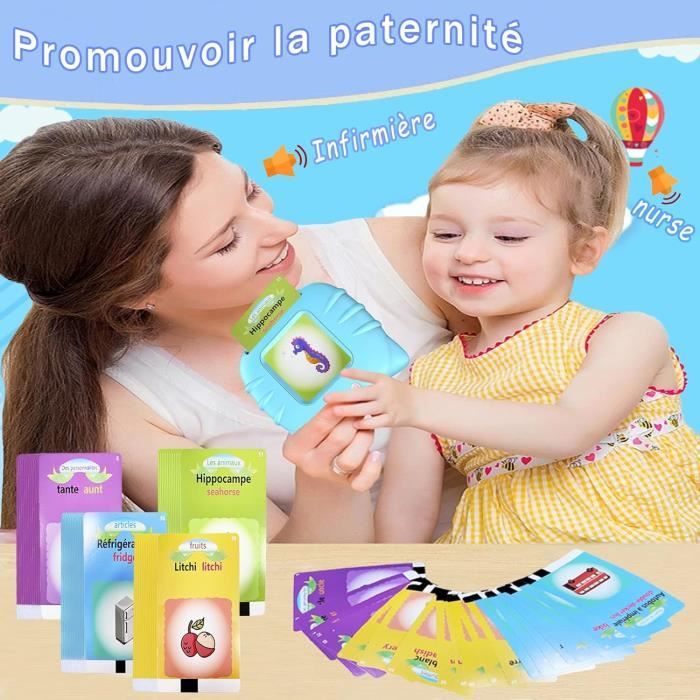 Cartes Flash Parlantes Francais Educatif Jeux 1 2 3 4 5 6 ans Montessori  Jouet Eveil Cartes éducatives Cadeau Fille Garcon Enfant - Cdiscount Jeux -  Jouets