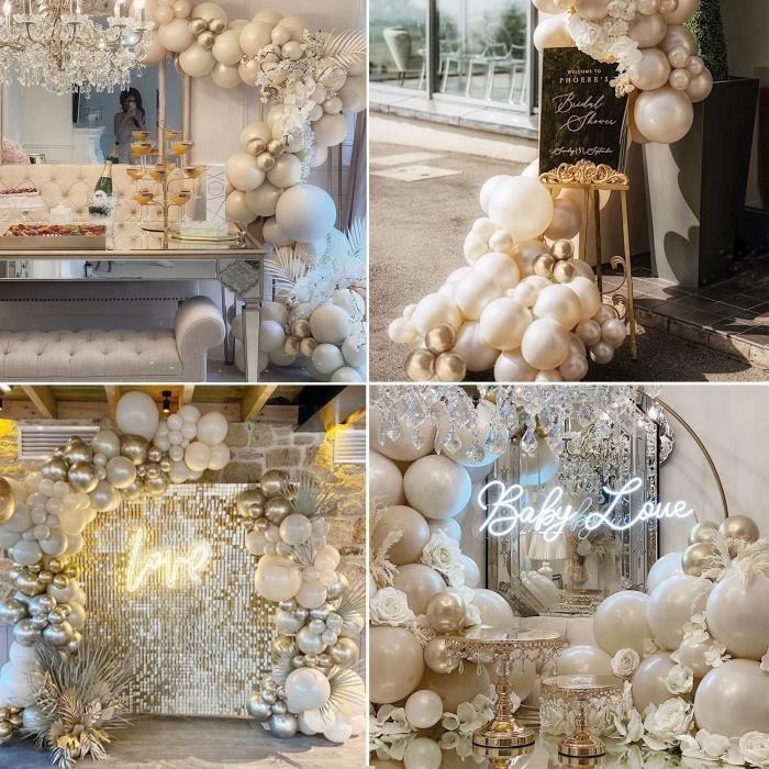 Décoration Anniversaire 50 ans Bleu Or pour Homme Femme, PARTYPIE